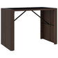 vidaXL Patio Bar Set Outdoor Patio Wicker Set Bar Height Chair Poly Rattan-24