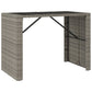 vidaXL Patio Bar Set Outdoor Patio Wicker Set Bar Height Chair Poly Rattan-52