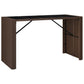 vidaXL Patio Bar Set Outdoor Patio Wicker Set Bar Height Chair Poly Rattan-25