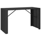 vidaXL Patio Bar Set Outdoor Patio Wicker Set Bar Height Chair Poly Rattan-55