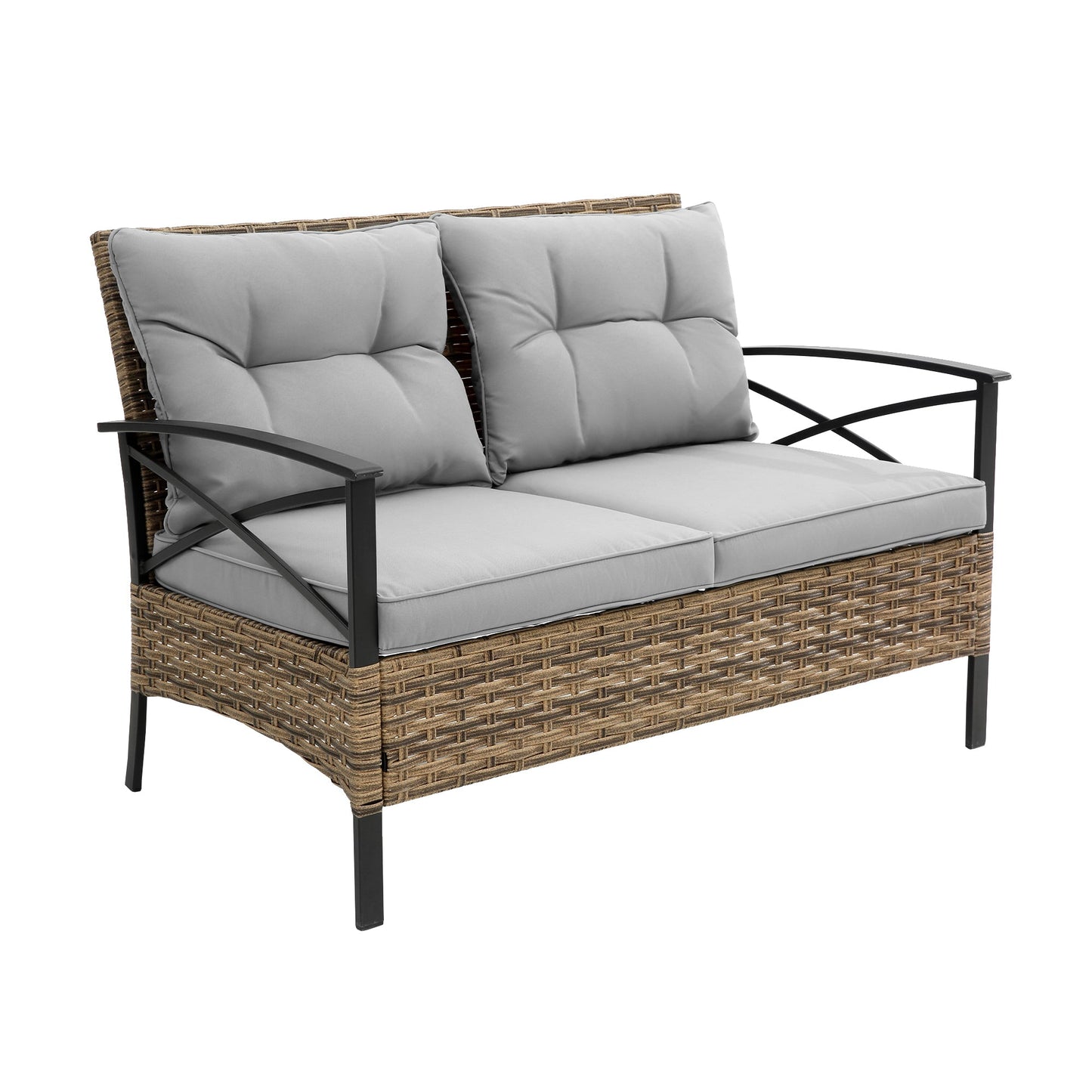 4 Piece Rattan Wicker Patio Set-11