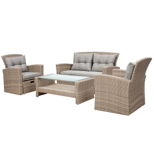 Set Of 4 Piece Outdoor Patio Furniture-0