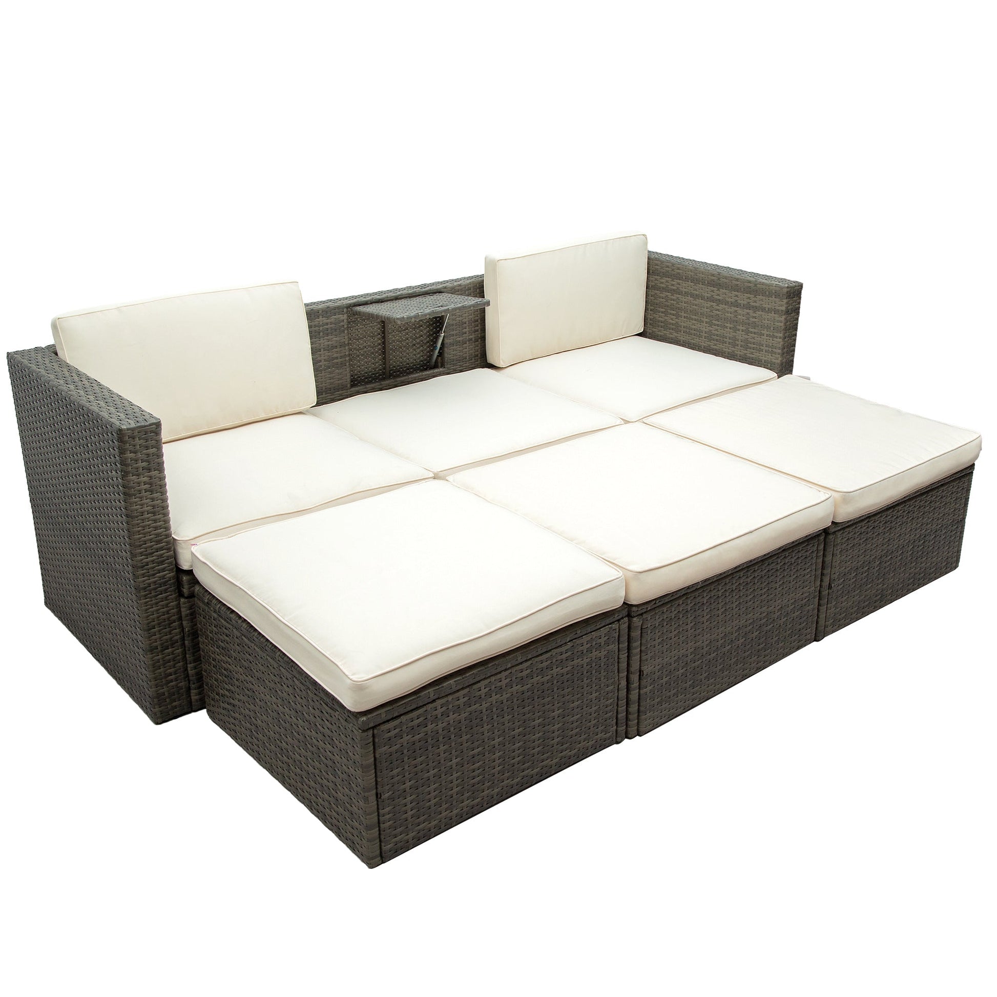 5-Piece Patio Wicker Furniture Set-14