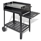 vidaXL BBQ Stand Charcoal Barbecue 2 Wheels-0