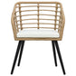 vidaXL Patio Bistro Set 3 Piece Round Table Patio Conversation Set Poly Rattan-6