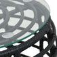 vidaXL Patio Bistro Set 3 Piece Round Table Patio Conversation Set Poly Rattan-7