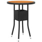 vidaXL Patio Dining Set 3 Piece Rattan Patio Conversation Set Poly Rattan-10