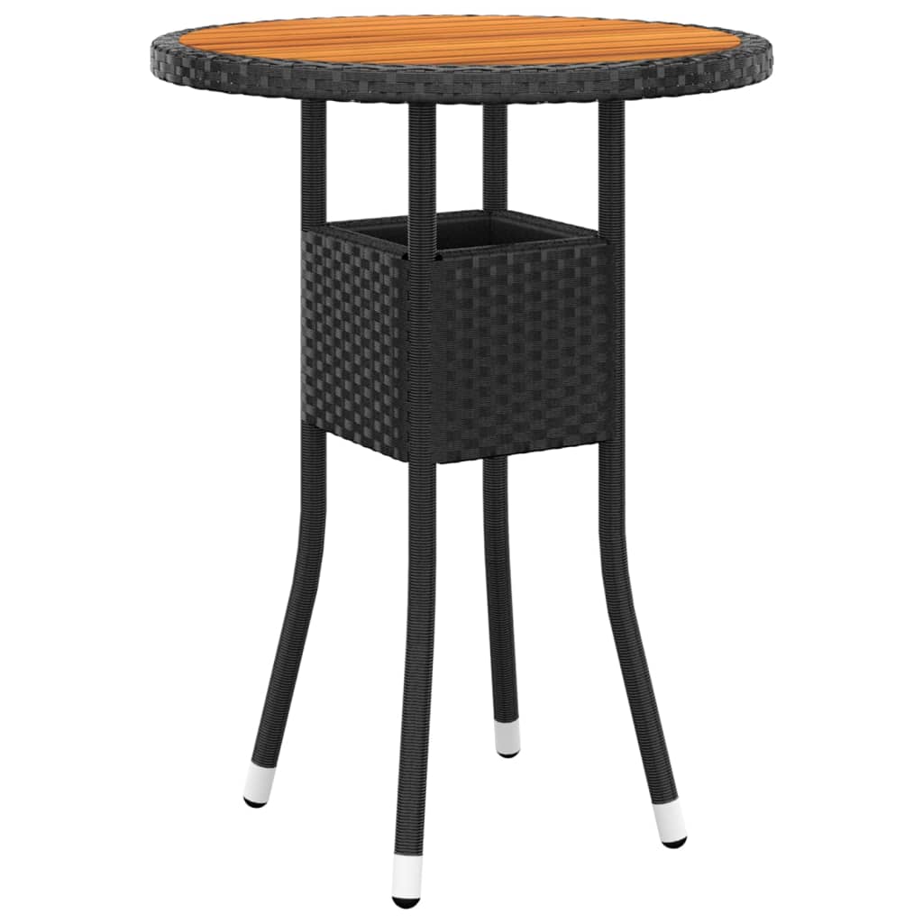 vidaXL Patio Dining Set 3 Piece Rattan Patio Conversation Set Poly Rattan-10