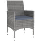 vidaXL Patio Dining Set 3 Piece Rattan Patio Conversation Set Poly Rattan-5