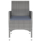 vidaXL Patio Dining Set 3 Piece Rattan Patio Conversation Set Poly Rattan-7