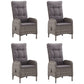 vidaXL Patio Dining Set 5 Piece Rattan Wicker Outdoor Patio Conversation Set-14