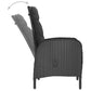 vidaXL Patio Dining Set 5 Piece Rattan Wicker Outdoor Patio Conversation Set-11