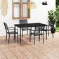 vidaXL Patio Dining Set Outdoor Table and Chair Patio Conversation Set Steel-0