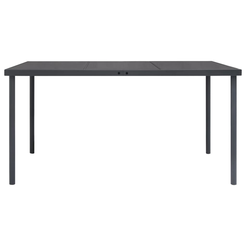 vidaXL Patio Dining Set Outdoor Table and Chair Patio Conversation Set Steel-5