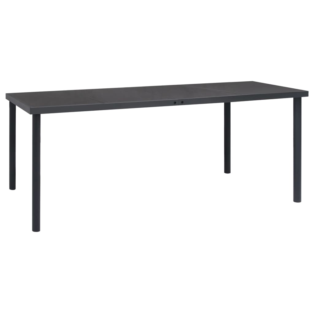 vidaXL Patio Dining Set Outdoor Table and Chair Patio Conversation Set Steel-4