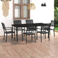 vidaXL Patio Dining Set Outdoor Table and Chair Patio Conversation Set Steel-0
