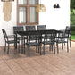 vidaXL Patio Dining Set Outdoor Table and Chair Patio Conversation Set Steel-6