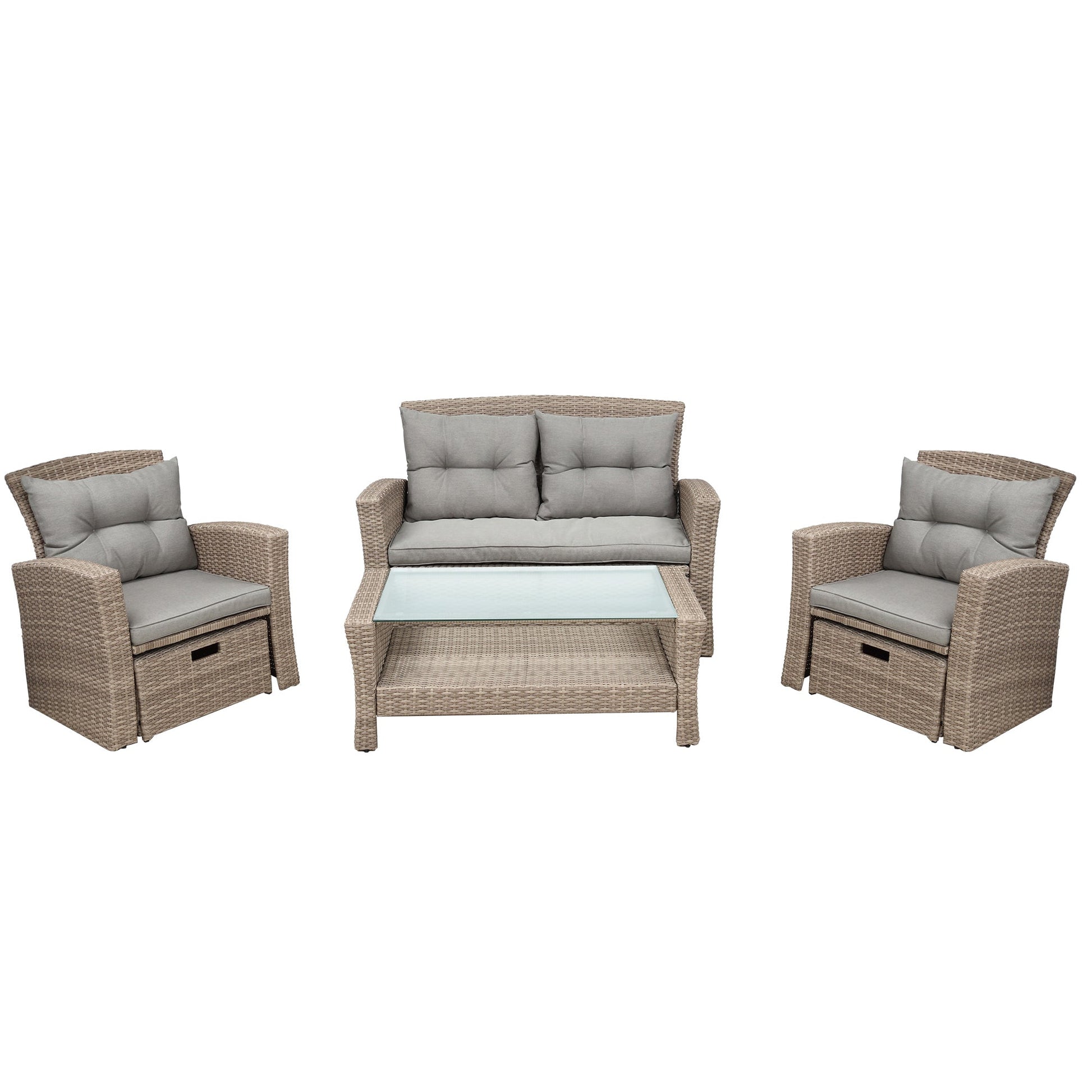 Set Of 4 Piece Outdoor Patio Furniture-8