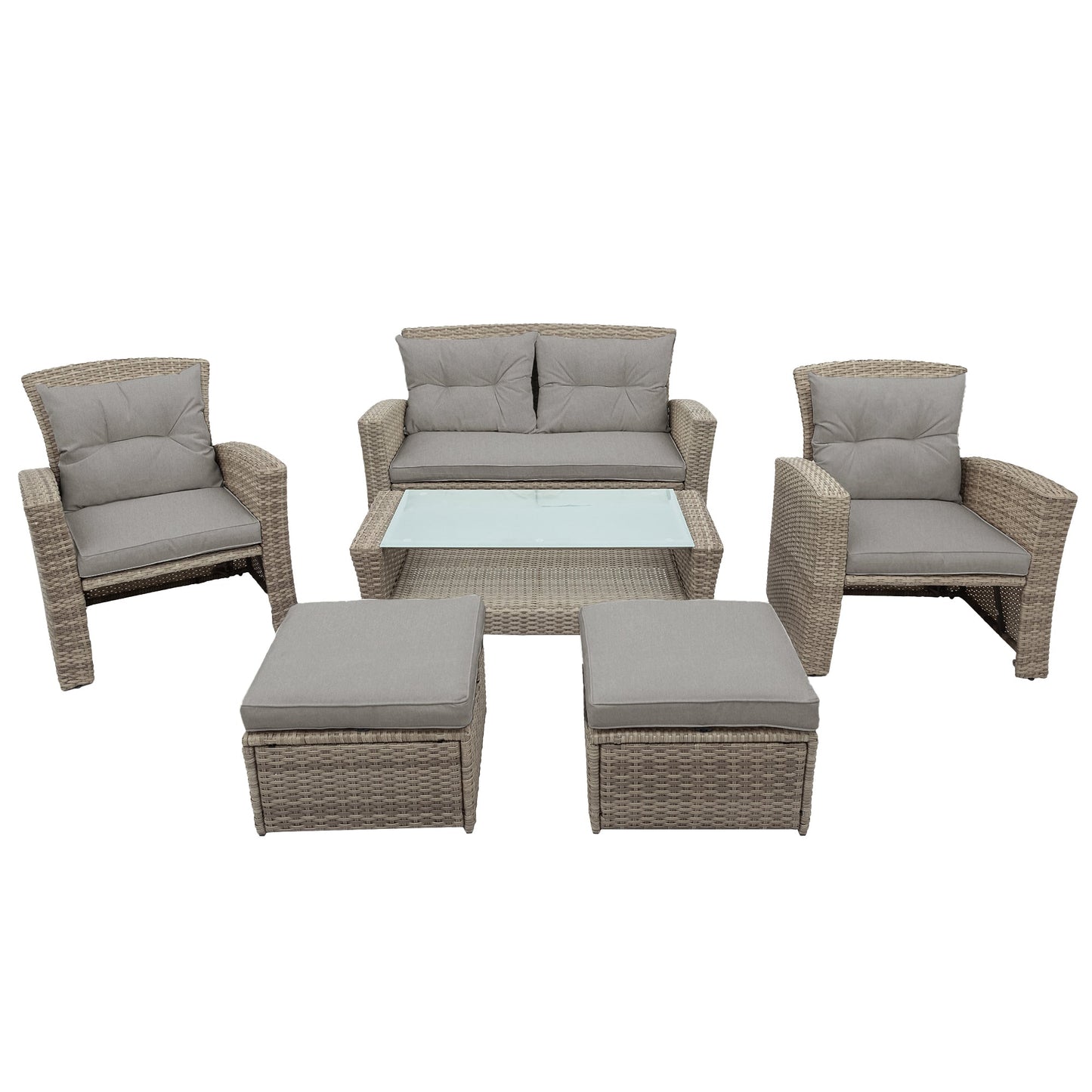 Set Of 4 Piece Outdoor Patio Furniture-12