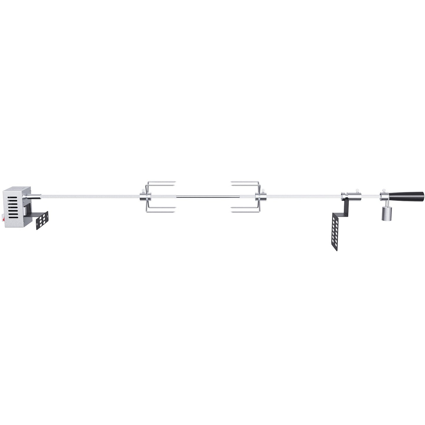 VEVOR Universal Grill Rotisserie Kit for Grills, Electric BBQ Grill with 110V 9W Motor, Stainless Steel Automatic Grilling Kit, Heavy Duty 32"/39" Hexagon Spit Rod, 26 lbs Capacity Grill Attachment-7