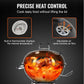 VEVOR 22" Kettle Charcoal Grill, Premium Kettle Grill with Wheels Grate and Cover, Porcelain-Enameled Lid and Firebowl with Slide Out Ash Catcher Thermometer for BBQ, Camping, Picnic, Patio and Backyard-2