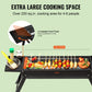 VEVOR 23 inch Portable Charcoal Grill, Flat Top Propane Gas Grills, Compact Foldable Grill, Heavy Duty Steel BBQ Grill, Mini Smoker for Travel, Outdoor Cooking, Barbecue Camping, Picnic, Patio Black-2