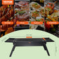 VEVOR 23 inch Portable Charcoal Grill, Flat Top Propane Gas Grills, Compact Foldable Grill, Heavy Duty Steel BBQ Grill, Mini Smoker for Travel, Outdoor Cooking, Barbecue Camping, Picnic, Patio Black-5