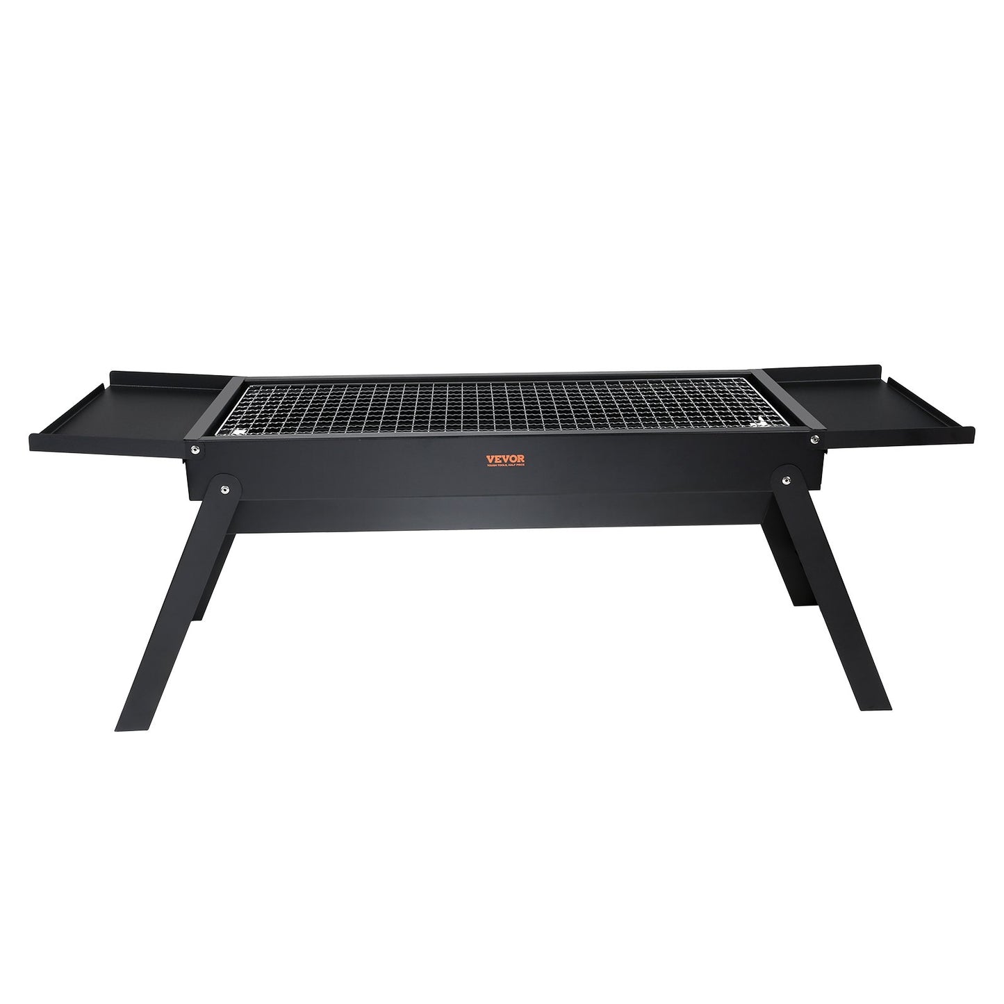 VEVOR 23 inch Portable Charcoal Grill, Flat Top Propane Gas Grills, Compact Foldable Grill, Heavy Duty Steel BBQ Grill, Mini Smoker for Travel, Outdoor Cooking, Barbecue Camping, Picnic, Patio Black-8