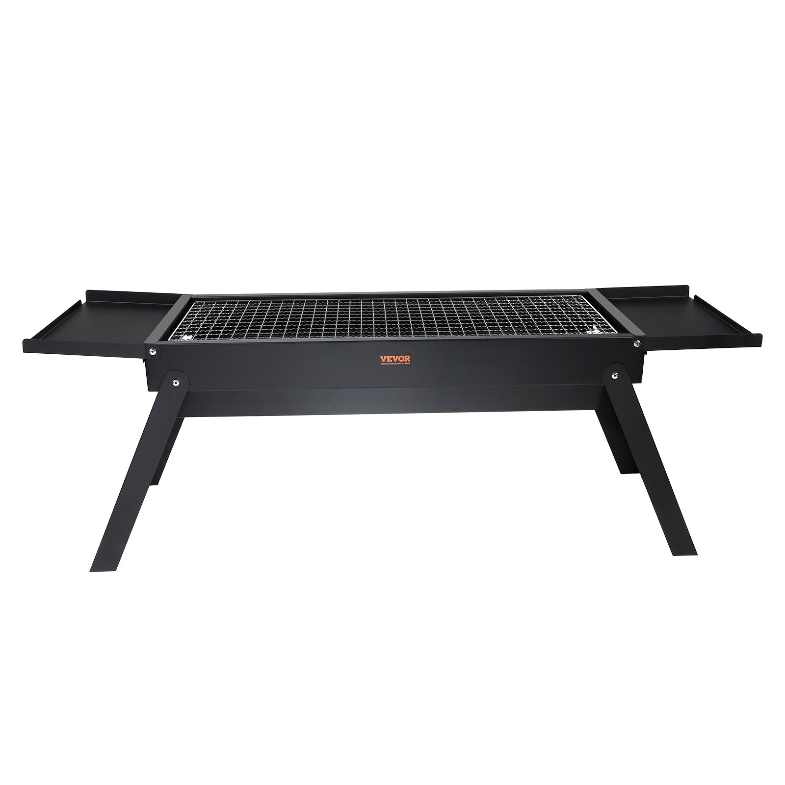 VEVOR 23 inch Portable Charcoal Grill, Flat Top Propane Gas Grills, Compact Foldable Grill, Heavy Duty Steel BBQ Grill, Mini Smoker for Travel, Outdoor Cooking, Barbecue Camping, Picnic, Patio Black-8