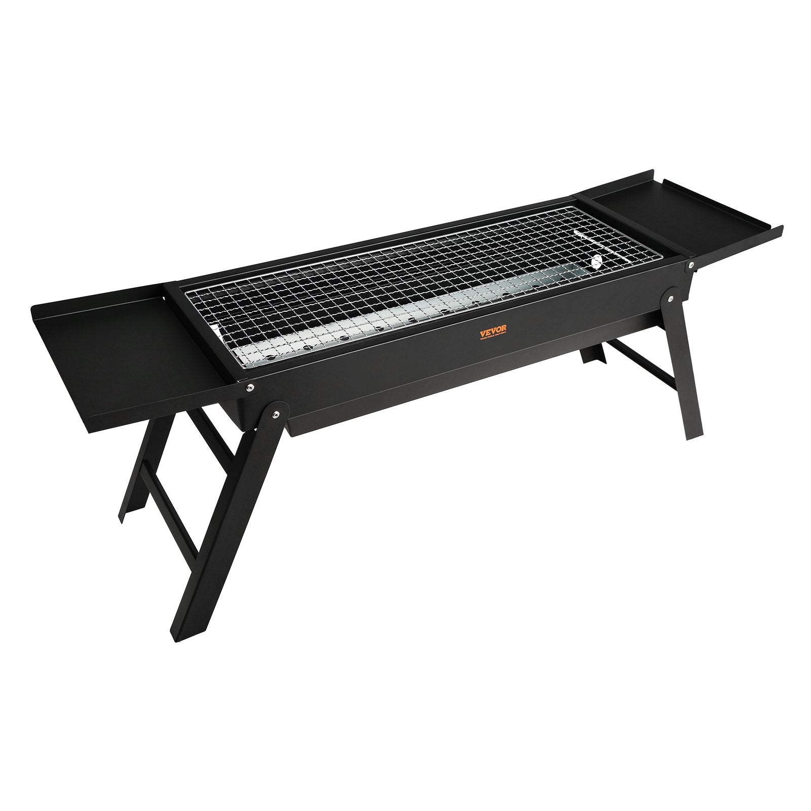VEVOR 23 inch Portable Charcoal Grill, Flat Top Propane Gas Grills, Compact Foldable Grill, Heavy Duty Steel BBQ Grill, Mini Smoker for Travel, Outdoor Cooking, Barbecue Camping, Picnic, Patio Black-7